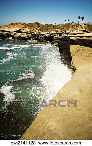 Waves crashing on a rock formation, Coronado Reefs, San Diego, California, USA View Large Photo Image Stock Photo - Waves crashing on a rock formation, Coronado Reefs, San Diego, California, USA. Fotosearch