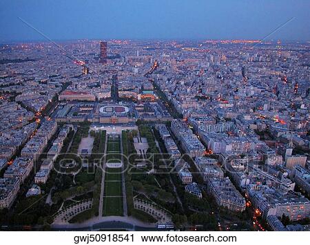 Aerial view of a city, Paris, France View Large Photo Image Stock Image - Aerial view of a city, Paris, France. Fotosearch
