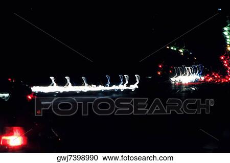 Blurred car lights at night, Los Angeles, California, USA View Large Photo Image Stock Image - Blurred car lights at night, Los Angeles, California, USA. Fotosearch