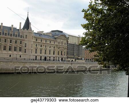 Buildings on the waterfront, Paris, France View Large Photo Image Stock Image - Buildings on the waterfront, Paris, France. Fotosearch