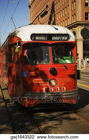 Stock Image - Bumper of cable car, San Francisco, California, USA. Fotosearch