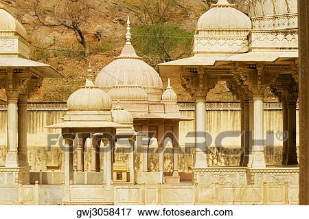 Carved domes of a palace, Royal Gaitor, Jaipur, Rajasthan, India View Large Photo Image Stock Photo - Carved domes of a palace, Royal Gaitor, Jaipur, Rajasthan, India. Fotosearch