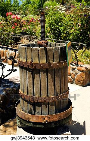 Close-up of a grape press, Napa Valley, California, USA View Large Photo Image Stock Photo - Close-up of a grape press, Napa Valley, California, USA. Fotosearch