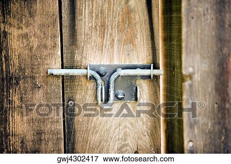 Close-up of a metal door latch, California, USA View Large Photo Image Stock Photo - Close-up of a metal door latch, California, USA. Fotosearch