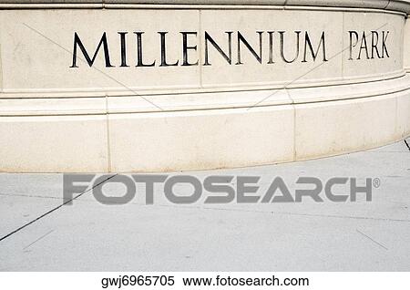 Close-up of a sign on a pedestal, Millennium Park, Chicago, Illinois, USA View Large Photo Image Stock Photography - Close-up of a sign on a pedestal, Millennium Park, Chicago, Illinois, USA. Fotosearch