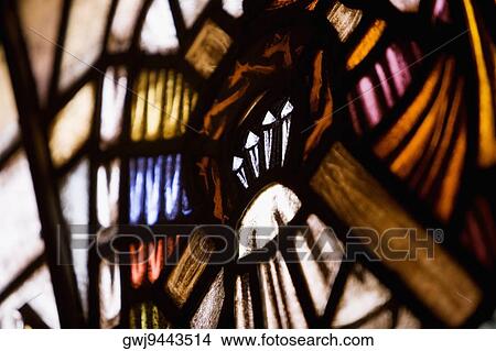Close-up of a stained glass window View Large Photo Image Picture - Close-up of a stained glass window. Fotosearch