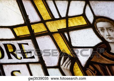 Stock Photography - Close-up of a stained glass window. Fotosearch