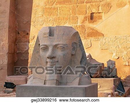 Stock Photograph - Close-up of a statue, Temple Of Luxor, Luxor, Egypt. Fotosearch