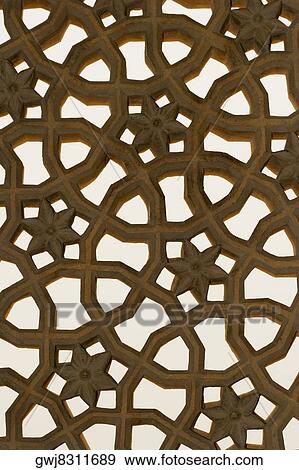 Close-up of a stone grille, Rajmahal, Jaisalmer, Rajasthan, India View Large Photo Image Stock Photo - Close-up of a stone grille, Rajmahal, Jaisalmer, Rajasthan, India. Fotosearch