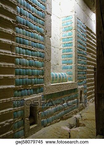 Stock Photography - Close-up of a stone wall, Saqqara, Egypt. Fotosearch