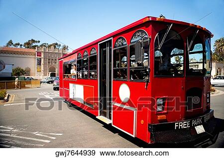 Close-up of a trolley car, San Diego, California, USA View Large Photo Image Stock Photo - Close-up of a trolley car, San Diego, California, USA. Fotosearch
