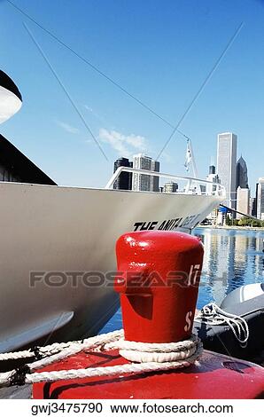 Close-up of a yacht moored at a harbor, Navy Pier, Chicago, Illinois, USA View Large Photo Image Stock Image - Close-up of a yacht moored at a harbor, Navy Pier, Chicago, Illinois, USA. Fotosearch