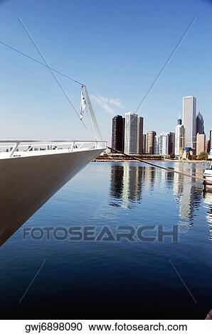Close-up of a yacht moored at a harbor, Navy Pier, Chicago, Illinois, USA View Large Photo Image Stock Image - Close-up of a yacht moored at a harbor, Navy Pier, Chicago, Illinois, USA. Fotosearch