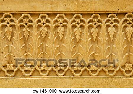 Close-up of carved wall, Rajmahal, Jaisalmer, Rajasthan, India View Large Photo Image Stock Image - Close-up of carved wall, Rajmahal, Jaisalmer, Rajasthan, India. Fotosearch