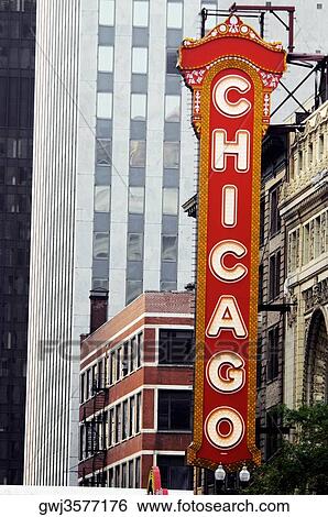 Close-up of Chicago Theater Sign, Chicago, Illinois, USA View Large Photo Image Stock Photograph - Close-up of Chicago Theater Sign, Chicago, Illinois, USA. Fotosearch