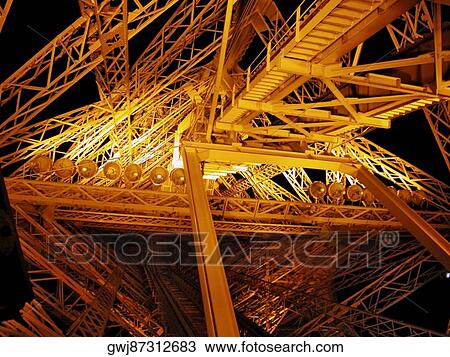 Close-up of Eiffel Tower, Paris, France View Large Photo Image Stock Image - Close-up of Eiffel Tower, Paris, France. Fotosearch