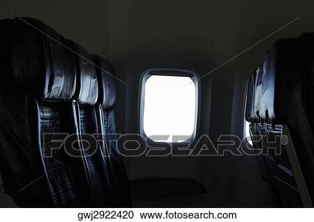 Close-up of empty airline seat View Large Photo Image Stock Image - Close-up of empty airline seat. Fotosearch