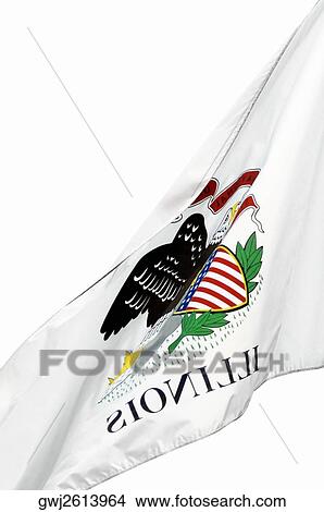 Close-up of the flag of Illinois View Large Photo Image Picture - Close-up of the flag of Illinois. Fotosearch