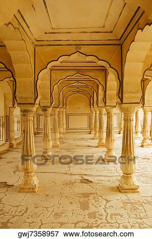 Columns in Diwan-e-Khas, Amber Fort, Jaipur, Rajasthan, India View Large Photo Image Stock Photo - Columns in Diwan-e-Khas, Amber Fort, Jaipur, Rajasthan, India. Fotosearch