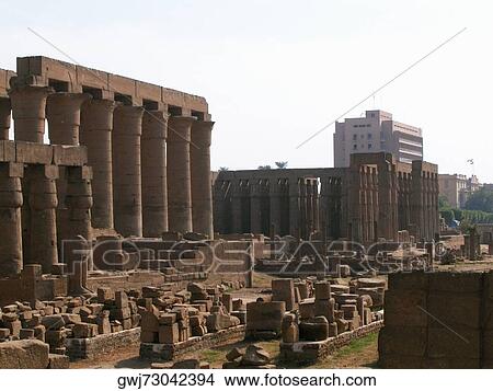 Columns of a temple, Temple Of Luxor, Luxor, Egypt View Large Photo Image Picture - Columns of a temple, Temple Of Luxor, Luxor, Egypt. Fotosearch