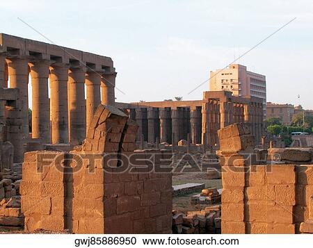 Columns of a temple, Temple Of Luxor, Luxor, Egypt View Large Photo Image Stock Image - Columns of a temple, Temple Of Luxor, Luxor, Egypt. Fotosearch