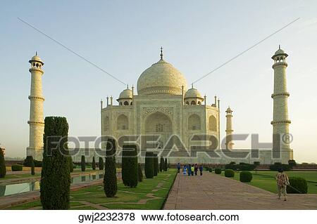 Facade of a monument, Taj Mahal, Agra, Uttar Pradesh, India View Large Photo Image Stock Photo - Facade of a monument, Taj Mahal, Agra, Uttar Pradesh, India. Fotosearch