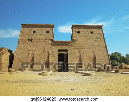 Facade of a temple, Temples Of Karnak, Luxor, Egypt View Large Photo Image Stock Photo - Facade of a temple, Temples Of Karnak, Luxor, Egypt. Fotosearch