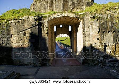 Facade of the entrance of a castle, Spain View Large Photo Image Stock Image - Facade of the entrance of a castle, Spain. Fotosearch