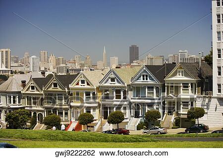 Facade of townhouses, San Francisco, California, USA View Large Photo Image Stock Image - Facade of townhouses, San Francisco, California, USA. Fotosearch