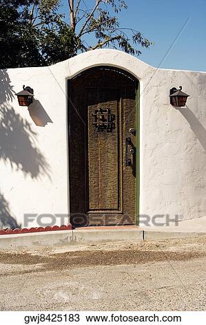 Facade of wooden doors, Los Angeles, California, USA View Large Photo Image Stock Image - Facade of wooden doors, Los Angeles, California, USA. Fotosearch