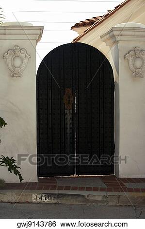 Facade of wooden doors, Los Angeles, California, USA View Large Photo Image Stock Photograph - Facade of wooden doors, Los Angeles, California, USA. Fotosearch