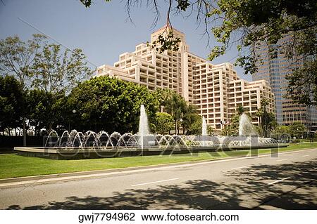 Fountain on a lawn outside a building, Sacramento, California, USA View Large Photo Image Stock Image - Fountain on a lawn outside a building, Sacramento, California, USA. Fotosearch