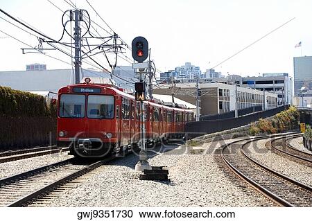 Front profile of a trolley, San Diego, California, USA View Large Photo Image Stock Image - Front profile of a trolley, San Diego, California, USA. Fotosearch