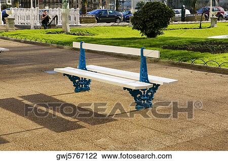 High angle view of a bench in a garden, Spain View Large Photo Image Stock Image - High angle view of a bench in a garden, Spain. Fotosearch