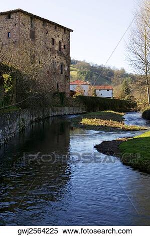 High angle view of a canal, Spain View Large Photo Image Stock Photography - High angle view of a canal, Spain. Fotosearch