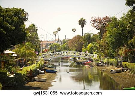 High angle view of a canal, Venice, California, USA View Large Photo Image Stock Photography - High angle view of a canal, Venice, California, USA. Fotosearch