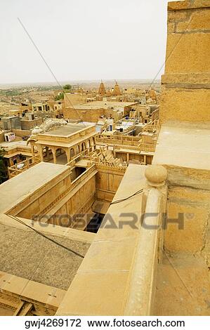 High angle view of a city, Rajasthan, India View Large Photo Image Stock Image - High angle view of a city, Rajasthan, India. Fotosearch