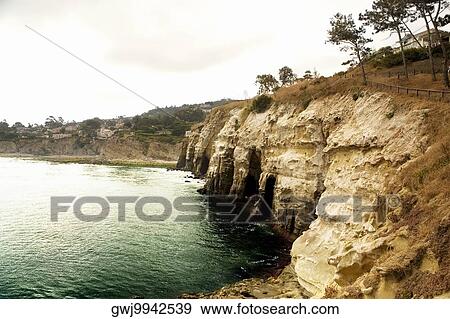 High angle view of a cliff, La Jolla Reefs, San Diego Bay, California, USA View Large Photo Image Stock Photo - High angle view of a cliff, La Jolla Reefs, San Diego Bay, California, USA. Fotosearch
