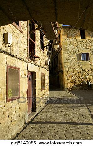 High angle view of a cobblestone alleyway, Spain View Large Photo Image Stock Photography - High angle view of a cobblestone alleyway, Spain. Fotosearch