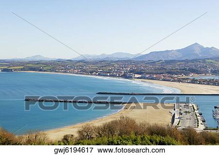 High angle view of a pier on a coast, Spain View Large Photo Image Stock Photo - High angle view of a pier on a coast, Spain. Fotosearch