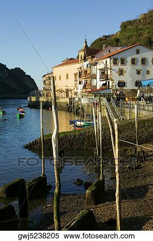 Stock Photography - High angle view of a residential building by the sea, Spain. Fotosearch