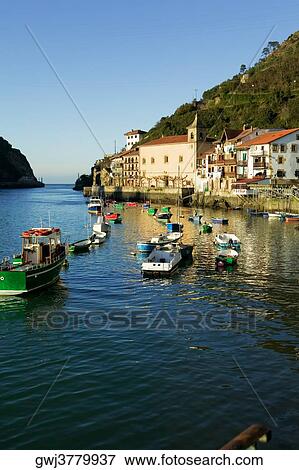 High angle view of boats moored at a dock, Spain View Large Photo Image Stock Photo - High angle view of boats moored at a dock, Spain. Fotosearch