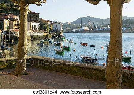 High angle view of boats moored docked at a harbor, Spain View Large Photo Image Picture - High angle view of boats moored docked at a harbor, Spain. Fotosearch
