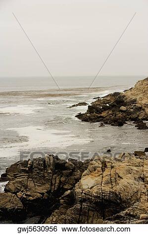 High angle view of rocks in the Pacific Ocean, California, USA View Large Photo Image Stock Photograph - High angle view of rocks in the Pacific Ocean, California, USA. Fotosearch