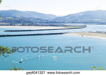 High angle view of sailboats in the sea, Spain View Large Photo Image Stock Photo - High angle view of sailboats in the sea, Spain. Fotosearch