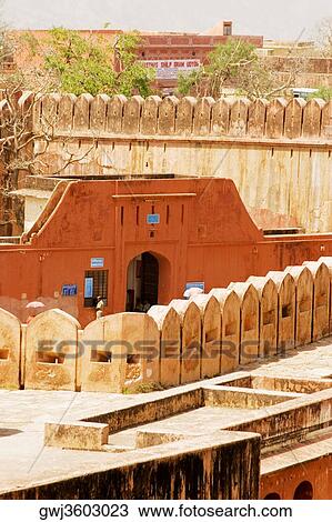 High angle view of the periphery of a fort, Jaigarh Fort, Jaipur, Rajasthan, India View Large Photo Image Stock Image - High angle view of the periphery of a fort, Jaigarh Fort, Jaipur, Rajasthan, India. Fotosearch
