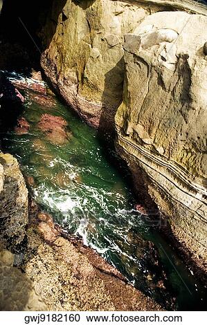 High angle view of water flowing in a ridge, La Jolla Reefs, San Diego Bay, California, USA View Large Photo Image Stock Image - High angle view of water flowing in a ridge, La Jolla Reefs, San Diego Bay, California, USA. Fotosearch