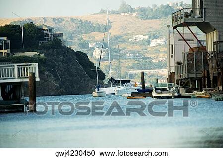 High angle view of yachts in Sausalito, California, USA View Large Photo Image Stock Image - High angle view of yachts in Sausalito, California, USA. Fotosearch