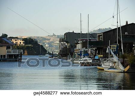 High angle view of yachts in Sausalito, California, USA View Large Photo Image Stock Photo - High angle view of yachts in Sausalito, California, USA. Fotosearch
