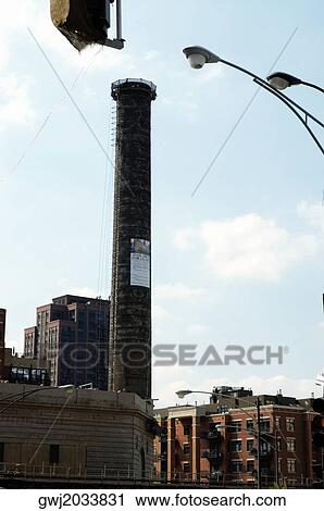 Low angle view of a chimney, Chicago, Illinois, USA View Large Photo Image Stock Image - Low angle view of a chimney, Chicago, Illinois, USA. Fotosearch